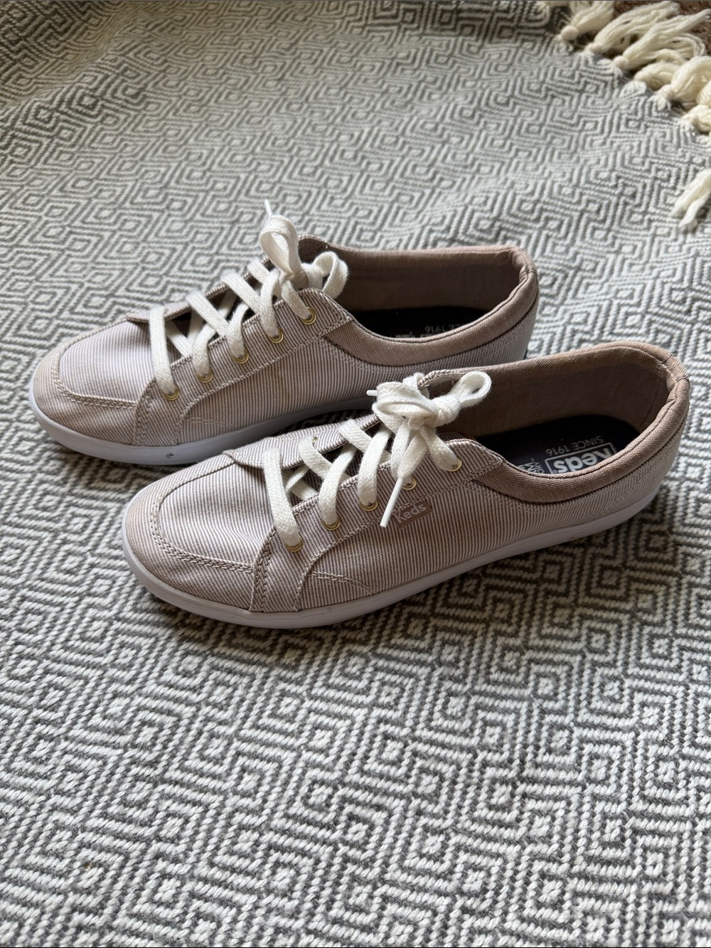 Keds Women's Low-Top Canvas Sneakers in Taupe